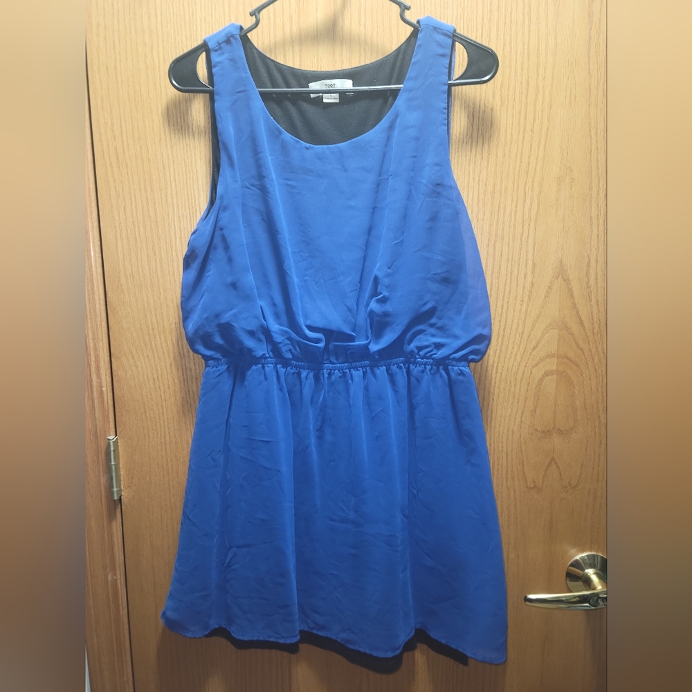 Blue chiffon dress